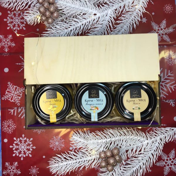 подарочный набор мед и орехи